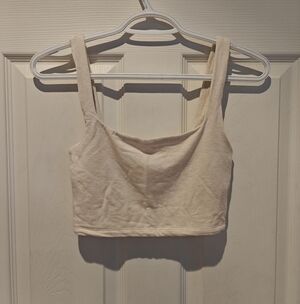 WILFRED Cream Tank Crop Top
